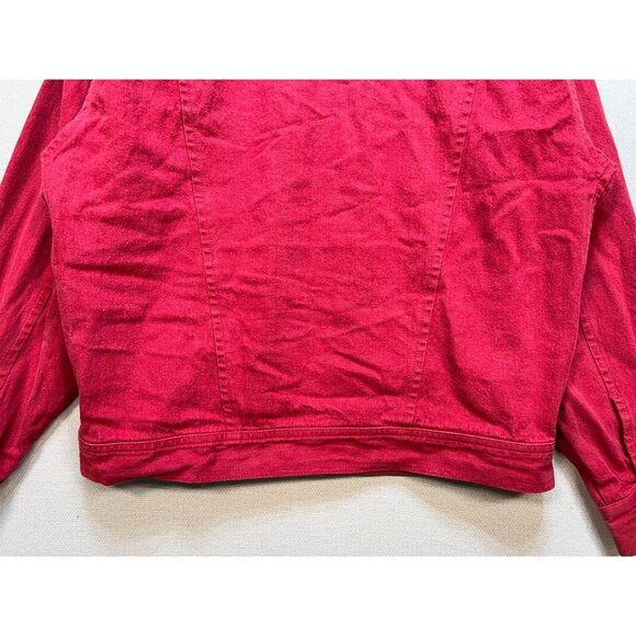 Vintage J. Crew Women's Full Zip Cardigan Jacket Denim Size S Reddish Pink - Picture 11 of 11